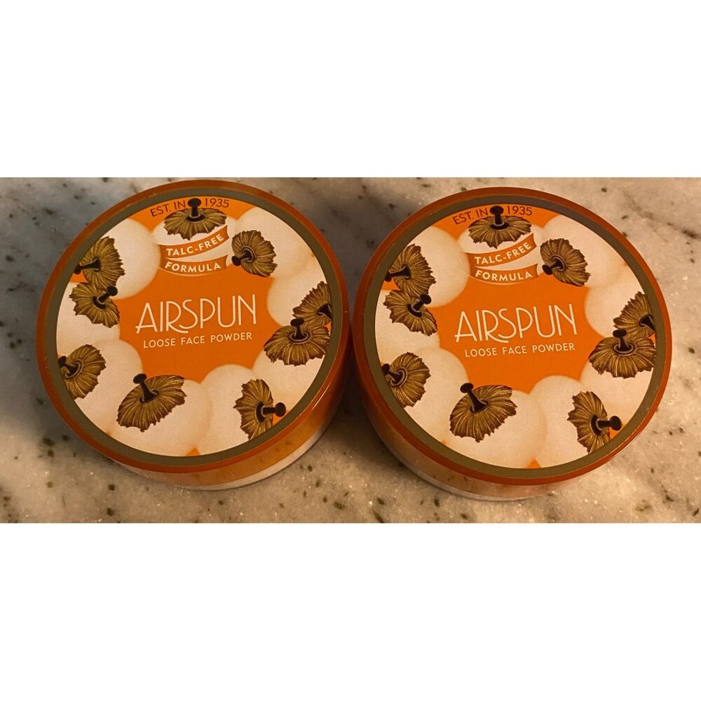 2 Pack Coty Airspun Loose Face Powder, 1.2 oz Translucent Extra Coverage 070-41